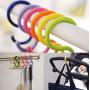 24pcs(4 Packs) S Shaped Colorded Plastic Hanging Hooks,Shirt/Towel/Dress/Clothes Hanger Hook Home Kitchen Accessories (24)