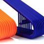 HANGERWORLD 40 Blue Orange 16inch Plastic All Purpose Coat Clothes Garment Pant Skirt Bar Hangers Loop Hooks