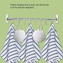 Wall Storage Rack, Stainless Steel Metal S Hooks Kitchen Utensil Hanger Cloths Hanging Rail Storage Rack Hanging Hook Organizer for Bathroom Kitchen (8 Hooks)