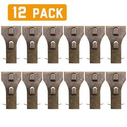 Brick Clips for Hanging, Spring Steel Hanger Exposed Brick Wall Hook Fastener Fits Brick 2 1/4 to 2 3/8 in Height 12 Pack