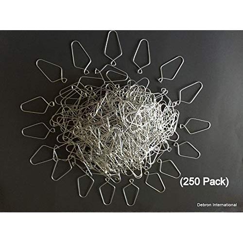 (250 Pack) 3" Wire Clip Hanger Pinch Hooks for Drop and Suspended Track Ceiling