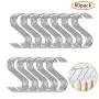 60 Pack Stainless Steel S Hooks, Heavy Duty S Shaped Hangers for Bathroom, Office and Kitchen