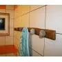 6 Stone Hooks on Oak wood - Hanger - Coat Rack with Beach STONES - Hardwood Handcrafted Wall mounted solid oak towel rack with natural Beach Stones - medal hanger - towel holder