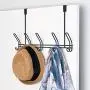 Over The Door Hanger - Black 10 Hook Rack Heavy Duty Stainless Steel for Coat, Hat, Robe, Towel, Bedroom, Closet, and Bathroom, 3.75" x 18.75" x 11" Door Hook Over The Door Hanger - Black 10 Hook Rack Heavy Duty Stainless Steel for Coat, Hat, Robe, Towel, Bedroom, Closet, and Bathroom, 3.75" x 18.75" x 11" Door Hook