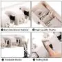 IMILLET Mop and Broom Holder, Wall Mounted Organizer-Mop and Broom Storage Tool Rack with 5 Ball Slots and 6 Hooks (Gray) (Double Pack) IMILLET Mop and Broom Holder, Wall Mounted Organizer-Mop and Broom Storage Tool Rack with 5 Ball Slots and 6 Hooks (Gray) (Double Pack)