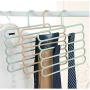 Pants Hangers Holders Multifunction Trousers Hanger Storage Rack Clothes Hanger Tie Scarfs Belt Towel Non-Slip Magic Hanger 5PC Random Color