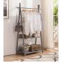 QPSGB Simple Fashion Solid Wood Coat Rack, Floor Hanger Bedroom Creative Clothes Rack, Home Hanger Simple Living Room Wooden Coat Rack (Color : Wood, Size : Double Layer)