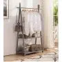 QPSGB Simple Fashion Solid Wood Coat Rack, Floor Hanger Bedroom Creative Clothes Rack, Home Hanger Simple Living Room Wooden Coat Rack (Color : Wood, Size : Double Layer)