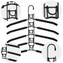 KLEBREIS 5-in-1 Multi-Layer Clothes Hanger, Space Saving, EVA Sponge Material, Non-Slip and Durable, Multi-Function Household Storage Clothes Wardrobe Rack,Pants Hangers