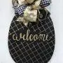 Pineapple Welcome Sign for Front Door | Welcome Sign Front Door Hanger | Fall Front Door Welcome Wreath