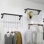 FKDEDN Coat Rack Wall Mounted Garment Rack with Chain Hook Pipe Clothes Rack Hanger Storage for Clothing Display (Size : 100x26x22cm) FKDEDN Coat Rack Wall Mounted Garment Rack with Chain Hook Pipe Clothes Rack Hanger Storage for Clothing Display (Size : 100x26x22cm)