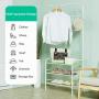 SINGAYE Coat Rack Hall Hree Entryway Bench Storage Shelves with 3-Tier Shoes Clothes Rack Carbon Steel White