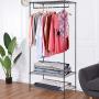 Tangkula Garment Rack 3-Tier Heavy Duty DIY Portable Home Wire Shelving Clothes Hanger Closet Organizer Tangkula Garment Rack 3-Tier Heavy Duty DIY Portable Home Wire Shelving Clothes Hanger Closet Organizer