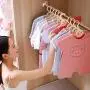 Drying Rack Childrens Hanger Baby Baby Home Anti-Skid Multi-Function Thickening Childrens Clothes Hanging Clothes Hanger Storage Artifact 10 Pack FANJIANI (Color : Pink)