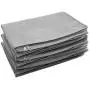 Sorbus Foldable Storage Bag Organizers, Large Clear Window & Carry Handles, Great for Clothes, Blankets, Closets, Bedrooms, and More (3-Pack, Gray)