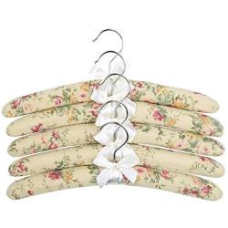 10pcs Random Color Women Clothes Hanger with Soft Padding for Wedding Dress, Rose Bridesmaid Gift Hangers for Clothes