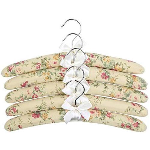 10pcs Random Color Women Clothes Hanger with Soft Padding for Wedding Dress, Rose Bridesmaid Gift Hangers for Clothes