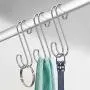 mDesign Metal Wire Over The Rod Hanging Closet Accessory S Hook for Handbags, Belts or Jackets - Snag Free - 8 Pack - Chrome mDesign Metal Wire Over The Rod Hanging Closet Accessory S Hook for Handbags, Belts or Jackets - Snag Free - 8 Pack - Chrome