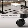 WeiJX Modern Chrome Plated Garment Rack Adjustable Rod Garment Rack with Adjustable Telescopic Double Rail/Rolling Clothes Hanger Black,A