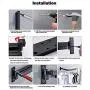 Bakala Wall Mounted Space-Saver, Clothes Drying Rack, Retractable Fold Away Clothes Dry Racks, Easy to Install Design, Balcony, Mudroom, Bedroom, PoolArea(Black)