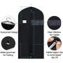 Syeeiex Garment Bag Suit Bags for Storage and Travel 60-inch Dust Cover Breatbable Garment Bags for Long Gowns Suits, Dresses Coats, Set of 4