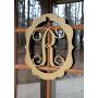 Scalloped Oval Metal Monogram Door Hanger, Metal Wall Art