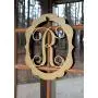 Scalloped Oval Metal Monogram Door Hanger, Metal Wall Art Scalloped Oval Metal Monogram Door Hanger, Metal Wall Art