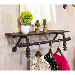 JPYMJ Retro Clothing Store Display Stand Wall-Mounted Hanger Clothes Hanger Shelf (Size : 100cm)