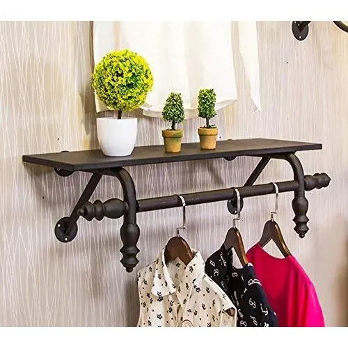 JPYMJ Retro Clothing Store Display Stand Wall-Mounted Hanger Clothes Hanger Shelf (Size : 100cm) JPYMJ Retro Clothing Store Display Stand Wall-Mounted Hanger Clothes Hanger Shelf (Size : 100cm)