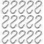 15 Pack Heavy Duty Stainless Steel S Shaped Hooks 2.2 Inch Long 1/5 Inch Thickness S Metal Hooks