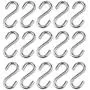 15 Pack Heavy Duty Stainless Steel S Shaped Hooks 2.2 Inch Long 1/5 Inch Thickness S Metal Hooks 15 Pack Heavy Duty Stainless Steel S Shaped Hooks 2.2 Inch Long 1/5 Inch Thickness S Metal Hooks