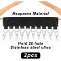 TWEI 2 Pack Cap Organizer Hanger, 20 Baseball Cap Holder, 5 Strong Clips, Stainless Steel Cap Racks for Closet, Change Your Cloth Hanger to Cap Organizer Hanger, Keep Your Hats and Cloth Cleaner TWEI 2 Pack Cap Organizer Hanger, 20 Baseball Cap Holder, 5 Strong Clips, Stainless Steel Cap Racks for Closet, Change Your Cloth Hanger to Cap Organizer Hanger, Keep Your Hats and Cloth Cleaner