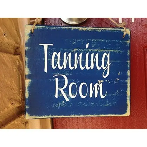 8x6 Tanning Room (Choose Color) Custom Wood Sign Wall Welcome Door Hanger Sun Fun Handmade