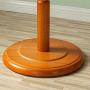 Coat Rack Standing, Solid Wood Coat Rack Floor Hanger Bedroom Clothes Rack, 8 Hooks, Disc Base (Color : Goose Yellow)