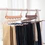 SEniutarm Plastic Hanger Clothes Foldable Pants Rack Trouser Shelf Storage Organization White