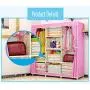 Simple wardrobe Assembly Hanger Cloth Wardrobe 11816545cm Assembly Wardrobe (Color : A)