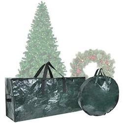 Joiedomi Christmas Tree & Christmas Wreath Storage Bag Set? Fits up to 7.5 ft Disassembled Artificial Christmas Tree and 30" Wreath, Durable Waterproof Material with Carry Handles and Zippered Closure