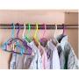 Portable Clothes Drying Rack Baby Clothes Hangers Plastic Anti Skid Clothes Hangers Skirt Pants Clothes Hanger 20pcs Random Color
