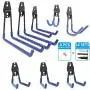 Wolf Knight Sport 8 Pack Garage Storage Utility Double Hooks - Premium Steel - Heavy Duty for Organizing Power Tools - Wall Hanger Hook Holder Storage Rack for Ladders Bikes Ropes Bulk items Blue Wolf Knight Sport 8 Pack Garage Storage Utility Double Hooks - Premium Steel - Heavy Duty for Organizing Power Tools - Wall Hanger Hook Holder Storage Rack for Ladders Bikes Ropes Bulk items Blue