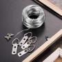 Jovitec Picture Hanging Kit 20 Pieces D-Ring Picture Hangers 2 Hole with 40 Pieces Screws, 100 Feet Picture Hanging Wire, Supports up to 30 lbs Jovitec Picture Hanging Kit 20 Pieces D-Ring Picture Hangers 2 Hole with 40 Pieces Screws, 100 Feet Picture Hanging Wire, Supports up to 30 lbs