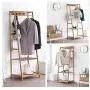 Ufine Bamboo Clothing Garment Rack Heavy Duty Coat Hanging Rack with 6 Hooks, 3 Tier Storage Shelves for Clothes Shoes Hats, in Entryway, Bedroom, Living Room, Guest Room, Apartment and Dorm Ufine Bamboo Clothing Garment Rack Heavy Duty Coat Hanging Rack with 6 Hooks, 3 Tier Storage Shelves for Clothes Shoes Hats, in Entryway, Bedroom, Living Room, Guest Room, Apartment and Dorm
