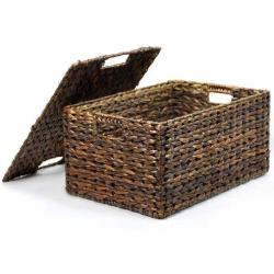 The Lucky Clover Trading Maize Storage Removable Lid Basket, Brown