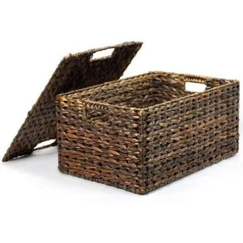 The Lucky Clover Trading Maize Storage Removable Lid Basket, Brown The Lucky Clover Trading Maize Storage Removable Lid Basket, Brown