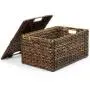 The Lucky Clover Trading Maize Storage Removable Lid Basket, Brown The Lucky Clover Trading Maize Storage Removable Lid Basket, Brown