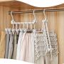 HJYPYJ Magic Hanger,360?? Rotate Magical Hangers,Strong and Sturdy Pp Trouser Hangers,Space-Saving Organizer Hangers,Storage Pants,Scarves,Etc. Not Easily Deformed/White / 2 pcs