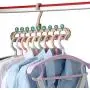 Magic Multi Port Support Circle Clothes Hanger Clothes Drying Rack Multifunction Plastic Clothes Hangers Home Storage Hangers,YJ-LV