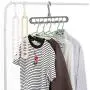 ZHUOHONG Clothes Hanger Organizer - Nine-Holes Rotating Magic Hangers Multi-Function Non-Slip Clothes Folding Hanger for Wardrobe