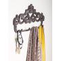 Comfify Decorative Cast Iron Wall Hook Rack - Vintage Design Hanger with 4 Hooks - for Coats, Hats, Keys, Towels, Clothes, Aprons etc |Wall Mounted - 12.25 x 5.75- with Screws and Anchors