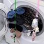 Womdee Sock Organizer for Laundry, Washing Drying Sock Laundry Helper, Clothesline Sock Storage Hangers Clothes Drying Rope Accessories for Outdoor Indoor Use