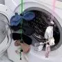 Womdee Sock Organizer for Laundry, Washing Drying Sock Laundry Helper, Clothesline Sock Storage Hangers Clothes Drying Rope Accessories for Outdoor Indoor Use